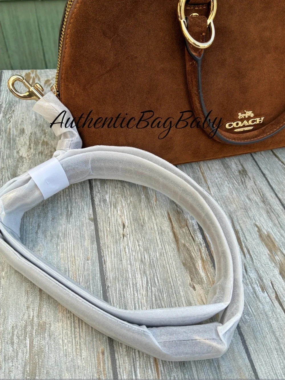 Coach Lara Satchel Leather Suede Bag Purse